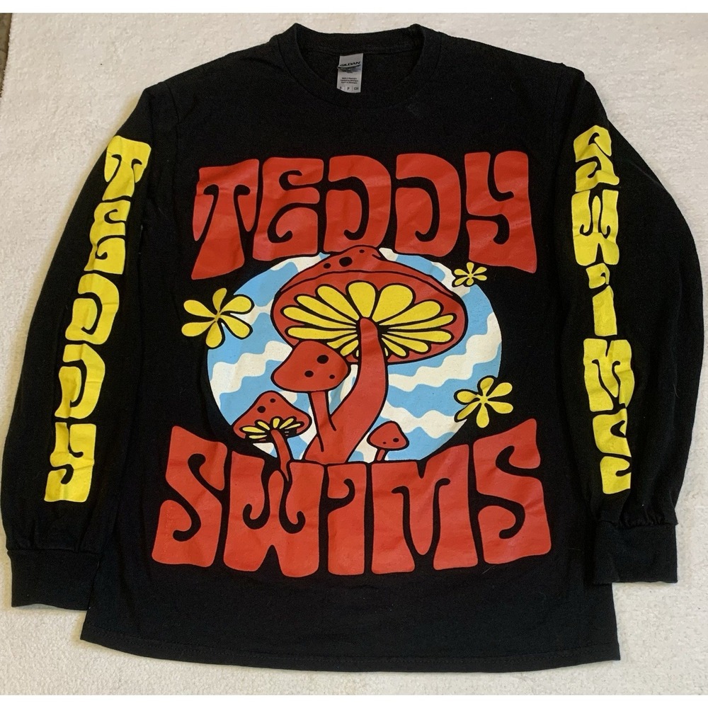 Teddy Swims Long Sleeve Concert Mushroom Shirt Size S Black